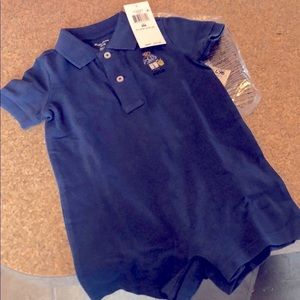 NWT! Polo RL Bear baby romper